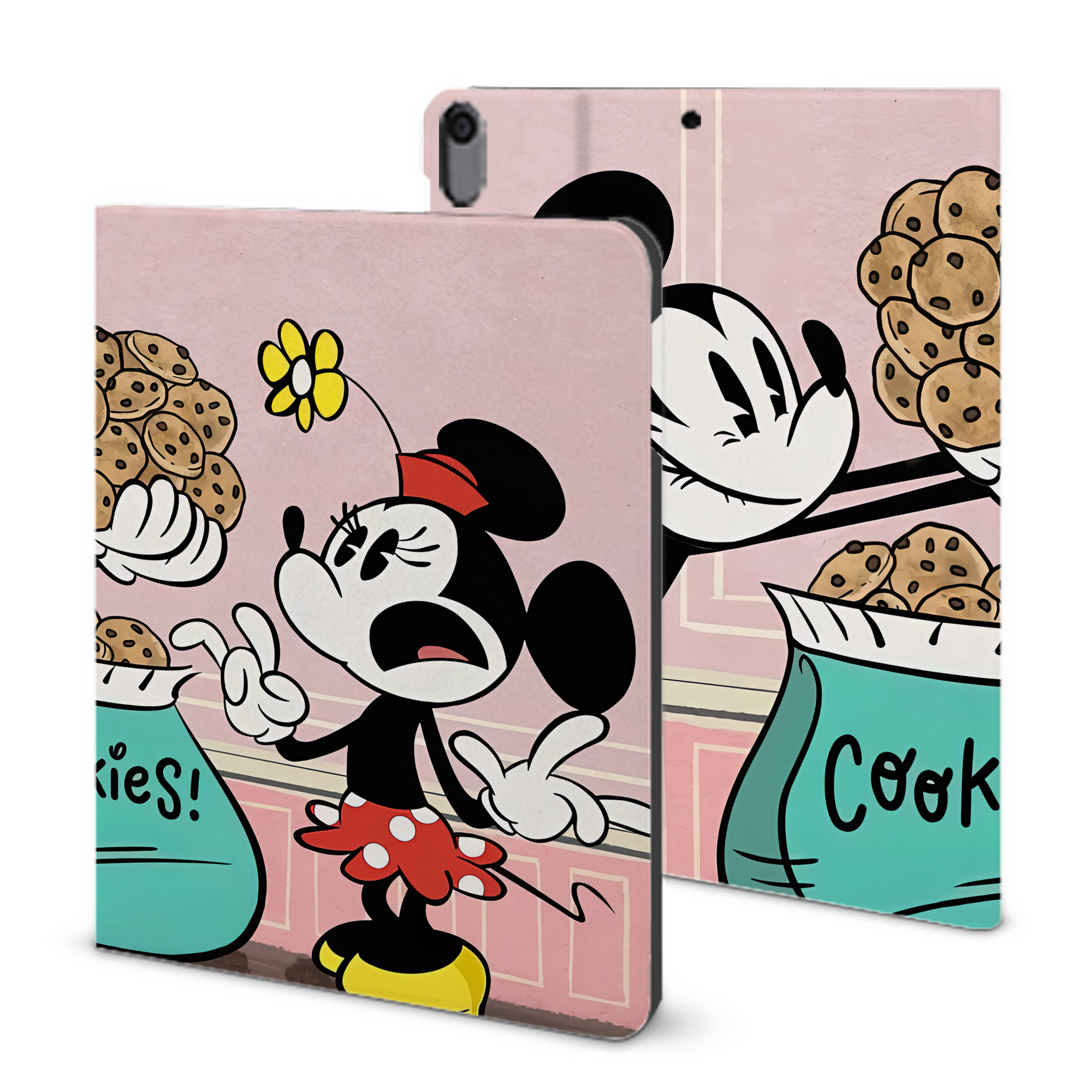 （画像用） ミッキーマウス Mickey Mouse IPad ケース ブック型 PUレザー TPU 耐衝撃 軽量 薄型 ペン収納なし 全面保護 IPad 各モデル対応